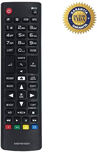 MYHGRC Reemplazo Mando a Distancia Pare LG AKB74915324 para LG Smart TV-No Requiere configuración Mando a Distancia para LG TV AKB74915324