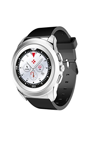 MyKronoz ZeTime Reloj Inteligente Negro, Plata TFT 3,1 cm (1.22") - Relojes Inteligentes (3,1 cm (1.22"), TFT, Pantalla táctil, 30 h, Negro, Plata)