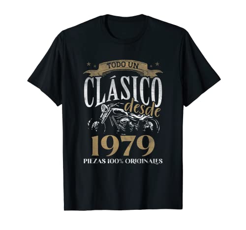 Nacido En 1979 - 42 años Cumpleaños Moto Biker Hombre Motero Camiseta