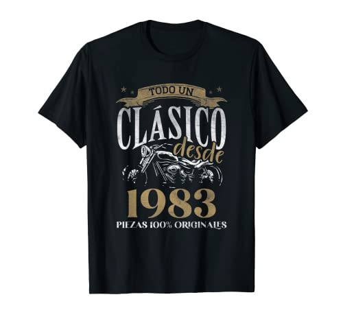 Nacido En 1983 - 38 años Cumpleaños Moto Biker Hombre Motero Camiseta