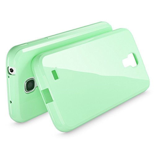 NALIA Funda Carcasa Compatible con Samsung Galaxy S4, Protectora Movil Silicona Ultra-Fina Gel Bumper, Goma Telefono Cubierta Jelly Cobertura Delgado Cover Smart-Phone Case - Verde Claro