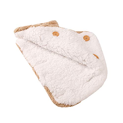 NANANA Guantes Carrito Bebé, Cochecito de Bebé Guantes Impermeables Calientes Artículos al Aire Libre para Madre y Bebé, Guantes de Silla de Paseo, 38x20cm,Rosado