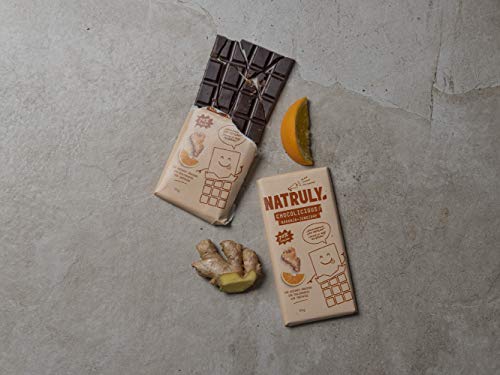 NATRULY Tableta de Chocolate sin Azúcar y sin Edulcorantes | Endulzado con Fibra de Achicoria -Pack 6 tabletas Mix de Sabores
