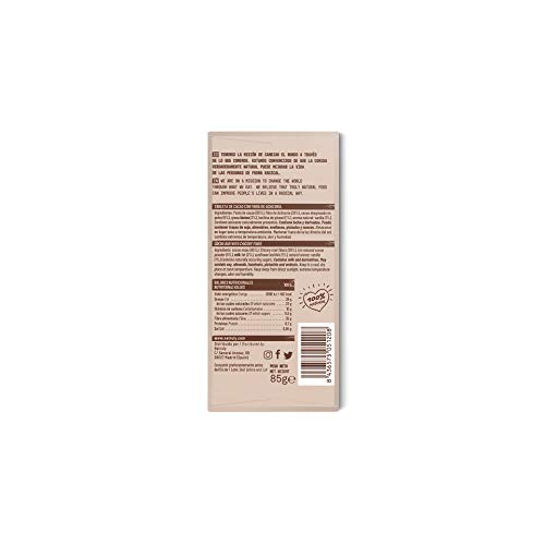 NATRULY Tableta de Chocolate sin Azúcar y sin Edulcorantes | Endulzado con Fibra de Achicoria | Sabor Chocolate Negro 72% Cacao -Pack 2x85 g