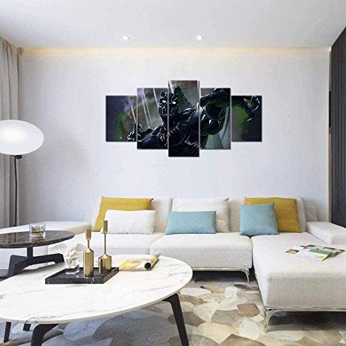 NC83 5 Pintura Conjunta HD Impresión 3D sobre Lienzo Comics Black Panther salón 150x80cm