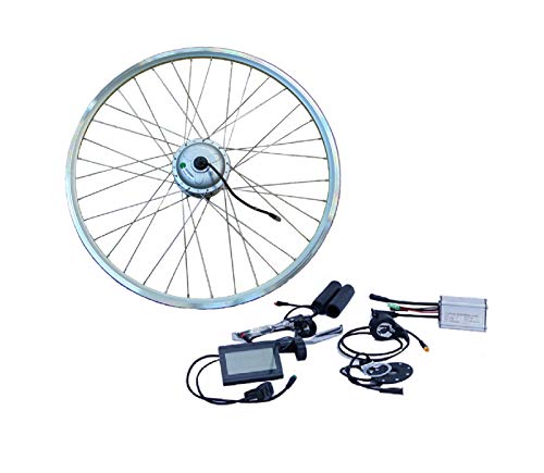 NCB Kit de conversión para bicicleta eléctrica de 20 pulgadas, rueda delantera plateada FWD 250 W, kit de disco + cable de freno V resistente al agua IP65 36 V ENC36250-20-FWD 20"