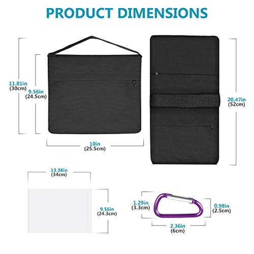 Neewer 4-Pack Bolsas de Arena de Alta Resistencia con Diseño de Alforja para Fotografía Video Soporte de Estudio Patio Trasero, Bolsa de PP Transparente y Clips Incluidos(Negro)