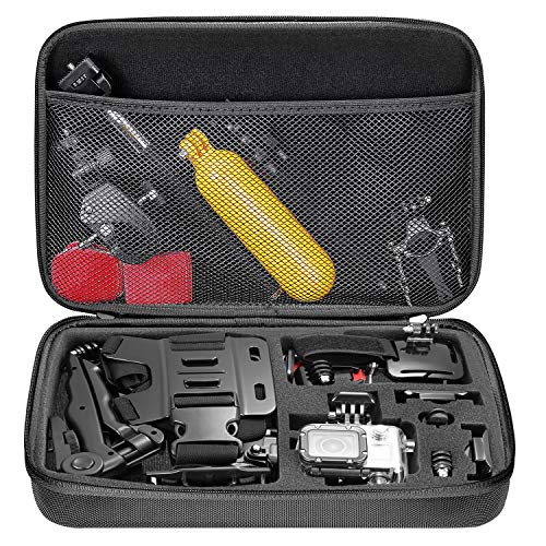 Neewer Estuche de Transporte a Prueba de Golpes Compatible con GoPro Hero 9 8 Max 7 6 5 4 Negro GoPro 2018 Insta360 DJI AKASO APEMAN Cámara de Acción Campark SJCAM etc. y Accesorios (Negro, Grande)