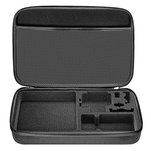 Neewer Estuche de Transporte a Prueba de Golpes Compatible con GoPro Hero 9 8 Max 7 6 5 4 Negro GoPro 2018 Insta360 DJI AKASO APEMAN Cámara de Acción Campark SJCAM etc. y Accesorios (Negro, Grande)