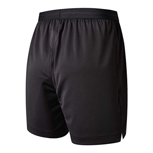 New Balance Athletic Club 1º Short Réplica ACB para Hombre, Negro, XL