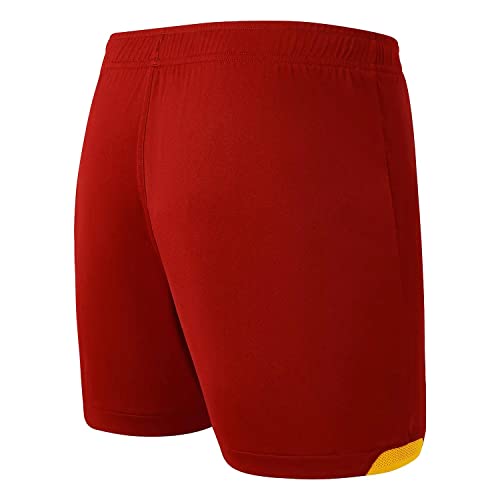New Balance - Pantalones Cortos del AS Roma, equipación Local, Temporada 2021/22, Unisex, Color Rojo