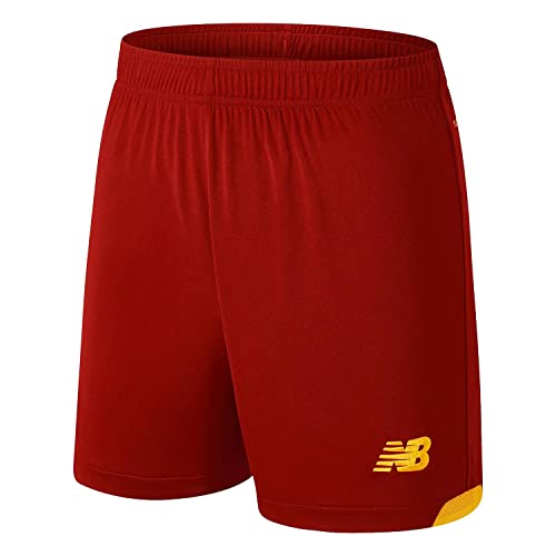 New Balance - Pantalones Cortos del AS Roma, equipación Local, Temporada 2021/22, Unisex, Color Rojo