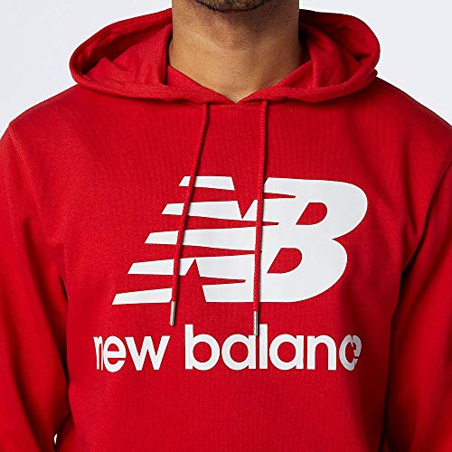 New Balance Sudadera con Capucha Essentials Stacked Logo para Hombre Total Classics