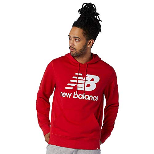 New Balance Sudadera con Capucha Essentials Stacked Logo para Hombre Total Classics