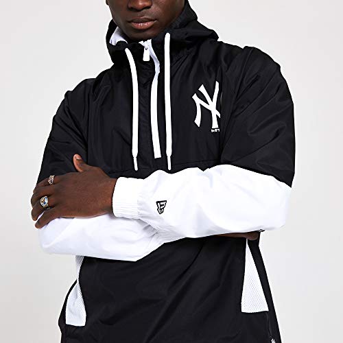 New Era MLB Print Infill Windbreaker Neyyan Chaqueta, Hombre, Black, S