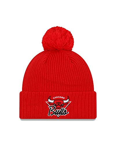 New Era - NBA Chicago Bulls 2021 Tip Off Knit Bobble Beanie - Rojo Color Rojo, rojo, Talla única