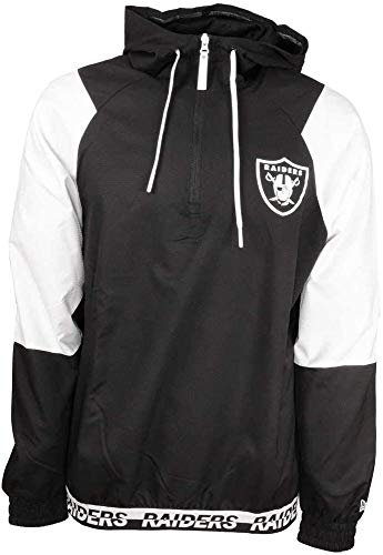 New Era NFL Windbreaker Oakrai Chaqueta, Hombre, Black, M