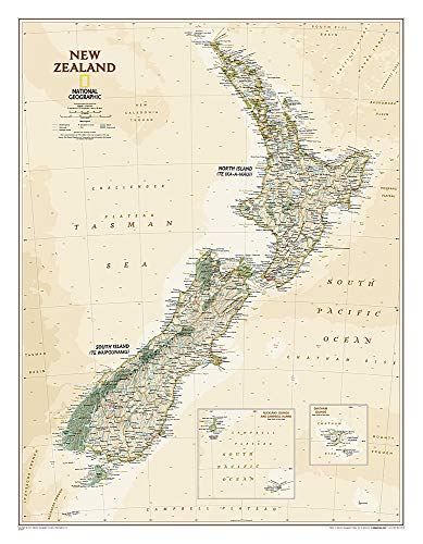 New Zealand Executive, Tubed (National Geographic Reference Map)