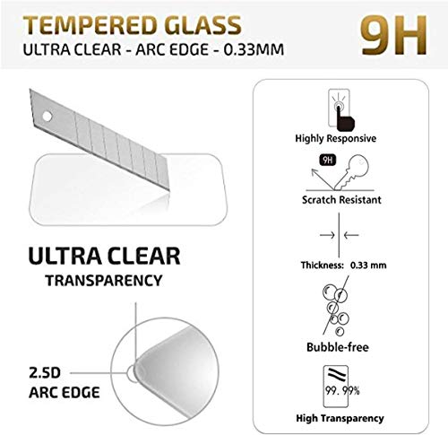 NEW'C 2 Unidades, Protector de Pantalla para Huawei Mate 20 Lite, Honor Play, Antiarañazos, Antihuellas, Sin Burbujas, Dureza 9H, 0.33 mm Ultra Transparente, Vidrio Templado Ultra Resistente