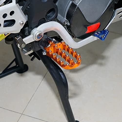 NICECNC Agrandar Reposapiés Reposapiés Pedales Compatible con KTM 690 Enduro/R 2008-2022,690 SMC/R 2008-2018/SMC R 2019-2022,690 Supermoto/R 2007-2009,950 Adventure/S 2004-2006,990 Adventure/R 2009-12