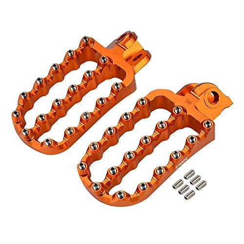 NICECNC Agrandar Reposapiés Reposapiés Pedales Compatible con KTM 690 Enduro/R 2008-2022,690 SMC/R 2008-2018/SMC R 2019-2022,690 Supermoto/R 2007-2009,950 Adventure/S 2004-2006,990 Adventure/R 2009-12