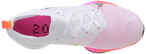 Nike Air Zoom Tempo Next% FK T, Zapatillas para Correr Hombre, White/Black-Washed Coral-Pink, 42.5 EU