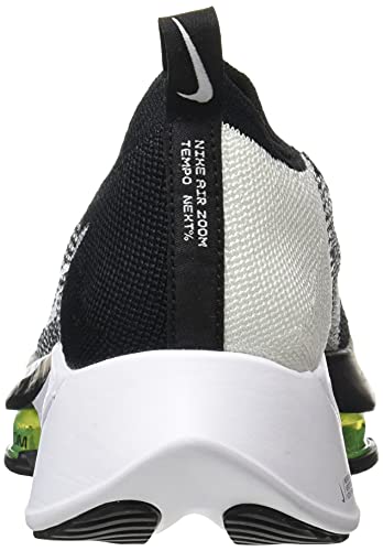 Nike Air Zoom Tempo Next% FK, Zapatillas para Correr Hombre, Black/White/Volt, 44 EU