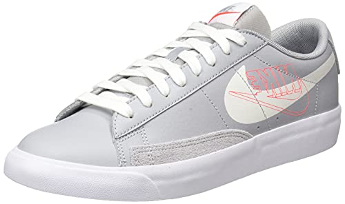 Nike Blazer Low Mr, Zapatillas de bsquetbol Hombre, Wolf Grey Sail Bright Crimson White, 40.5 EU