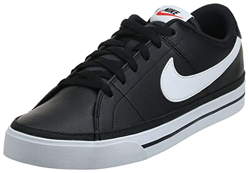 Nike Court Legacy, Zapatos de Tenis Hombre, Black White Gum Light Brown, 43 EU