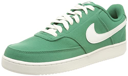 Nike Court Vision Low Canvas, Zapatillas de bsquetbol Hombre, Green Noise White, 45.5 EU