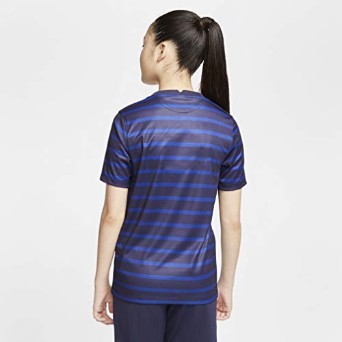 NIKE FFF Y Nk BRT Stad JSY SS Hm Camiseta de Manga Corta, Unisex niños, Blackened Blue/White, M