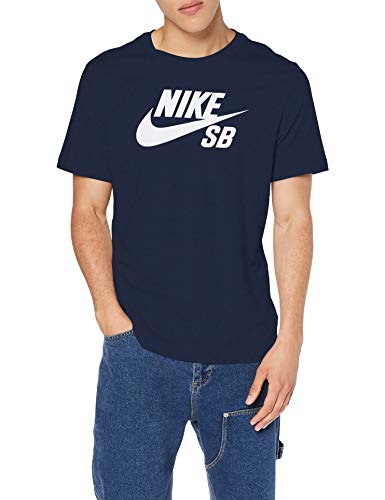 NIKE M NK SB Dry tee DFCT Logo Camiseta de Manga Corta, Hombre, Obsidian/(White), S