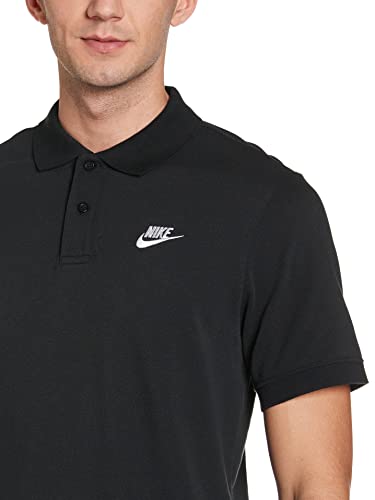 NIKE M NSW CE Polo Matchup Pq Polo Shirt, Hombre, Black/White, L