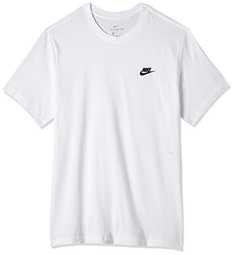 NIKE M NSW Club tee Camiseta de Manga Corta, Hombre, White/Black