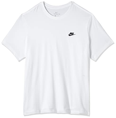 NIKE M NSW Club tee Camiseta de Manga Corta, Hombre, White/Black