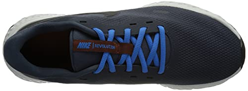 Nike Revolution 5, Zapatillas para Correr Hombre, Azul y Negro, 43 EU