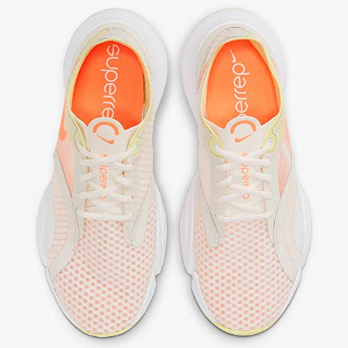 Nike Superrep Go - Zapatillas de entrenamiento para mujer Cj0860-102, blanco (Marfil pálido/Bright Mango-lt Zitron), 38 EU