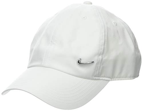 Nike Y Nk H86 Cap Metal Swoosh Hat, Unisex niños, Blanco (White/Metallic Silver), Talla única