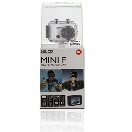 Nilox Mini F 13NXAKCO00001 - Vídeo Cámara de acción y deporte, sumergible, Full HD Alta definición 1080P, 2pulgadas, 30 FPS, ángulo de visión de 120 grados