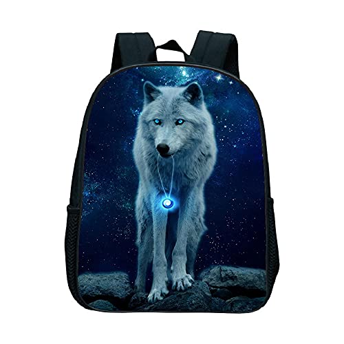 Niños Animal Lobo Mochila de regreso a la escuela Mochila de jardín de infantes primaria Mochila informal Niños Impresión 3D Mochilas escolares 30 * 24 cm 7