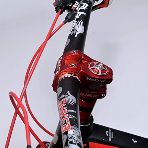 Nobranded Vástago de Bicicleta de montaña sólida 31,8mm 35mm MTB 28,6 MM Abrazadera de Barra de Mango de 4 Pernos de reemplazo - Rojo