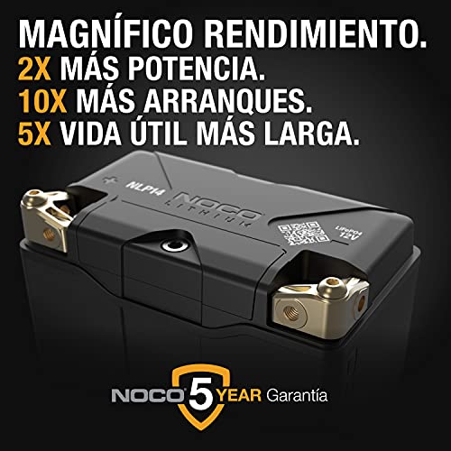 NOCO Lithium NLP14, Grupo 14, 500A Litio Powersports Batería, 12V 4Ah Batería de Moto con BMS Dinámico para Motos, Vehículos Todoterreno y Escúteres