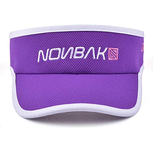 Nonbak Visera/Visor Unisex Talla única Muy Ligera Running, Deportes Outdoor, Aire Libre, Casual, (Lila)