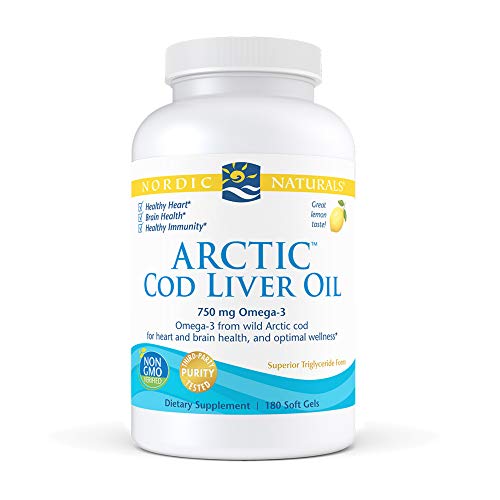 Nordic Naturals Aceite De Higado De Bacalao Ártico, 750 Mg De Limón - 180 Cápsulas Blandas 180 Unidades 300 g