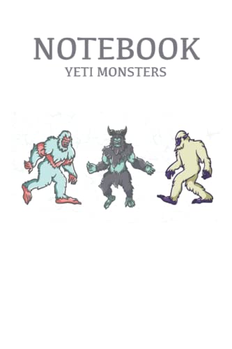 Notebook yeti mostri.: Notebook 120 pagine, dimensioni 15. 24 x 22, 86 cm