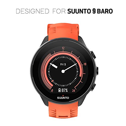 NotoCity Correa para Suunto 9 Baro Pulsera Suunto 7 D5 Spartan 24mm Sport Suave Silicona Bandas Suunto 9 Repuesto Accesorio Naranja