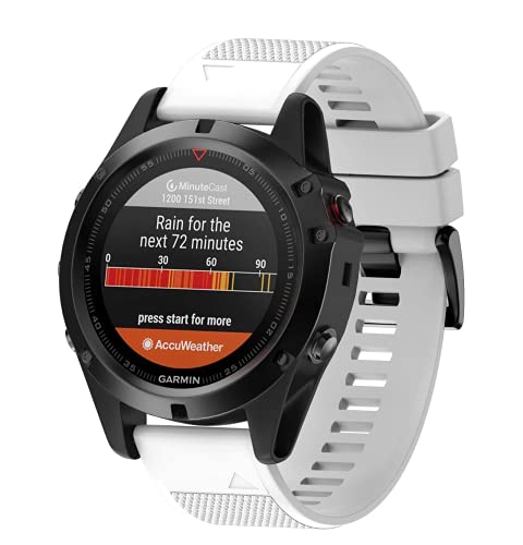 NotoCity Garmin Fenix 3 Correa, Silicona Reemplazo Correa para Garmin Fenix 5X/Fenix 5X Plus/Fenix 6X/Fenix 6X Pro/Fenix 3/Fenix 3 HR, Easy-Fit, no Adapta a Fenix 5