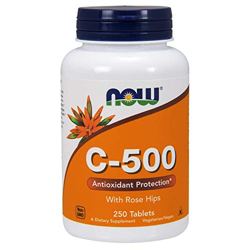 Now Foods La vitamina C-500 con los escaramujos - 250 comprimidos 250 Unidades 260 g