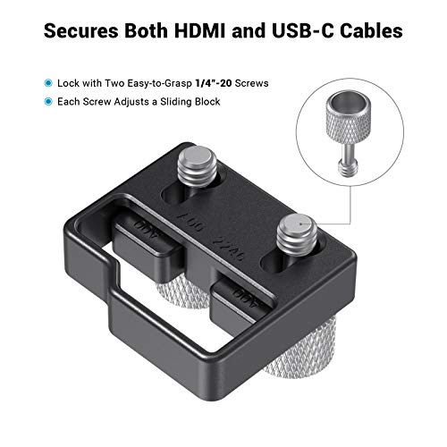 (Nueva Versión) SMALLRIG Abrazadera de Cable HDMI para BMPCC 4K, 6K Abrazadera de Cable USB-C para BMPCC 4K, 6K - 2246B