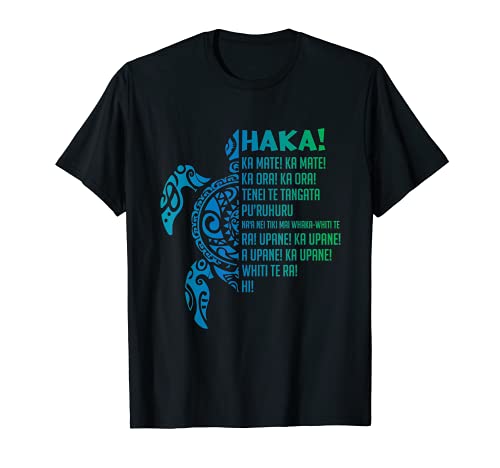 Nueva Zelanda Haka Ka Mate Canción Tortuga Rugby Maorí Camiseta